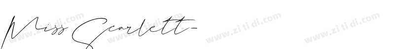 Miss Scarlett字体转换